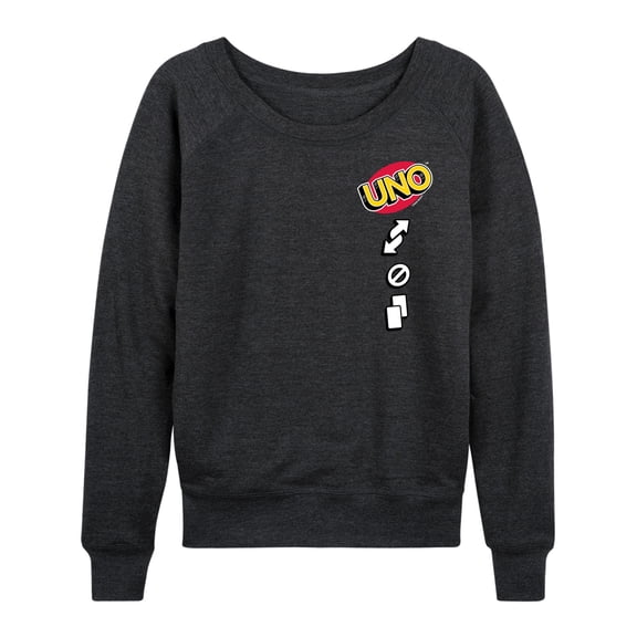 Uno - Logo & Icons - Women's French Terry Long Sleeve Pullover