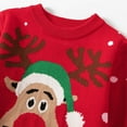 thumbnail image 4 of Bnwani Christmas Pullover Sweater for Toddler Fall Winter Knitted Crew Neck Cartoon Sweater Red, 4 of 5