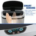thumbnail image 4 of FDW 13Gal Silver Touchless Trash Can - Stainless Steel Auto Lid for Kitchen/Office, 4 of 8