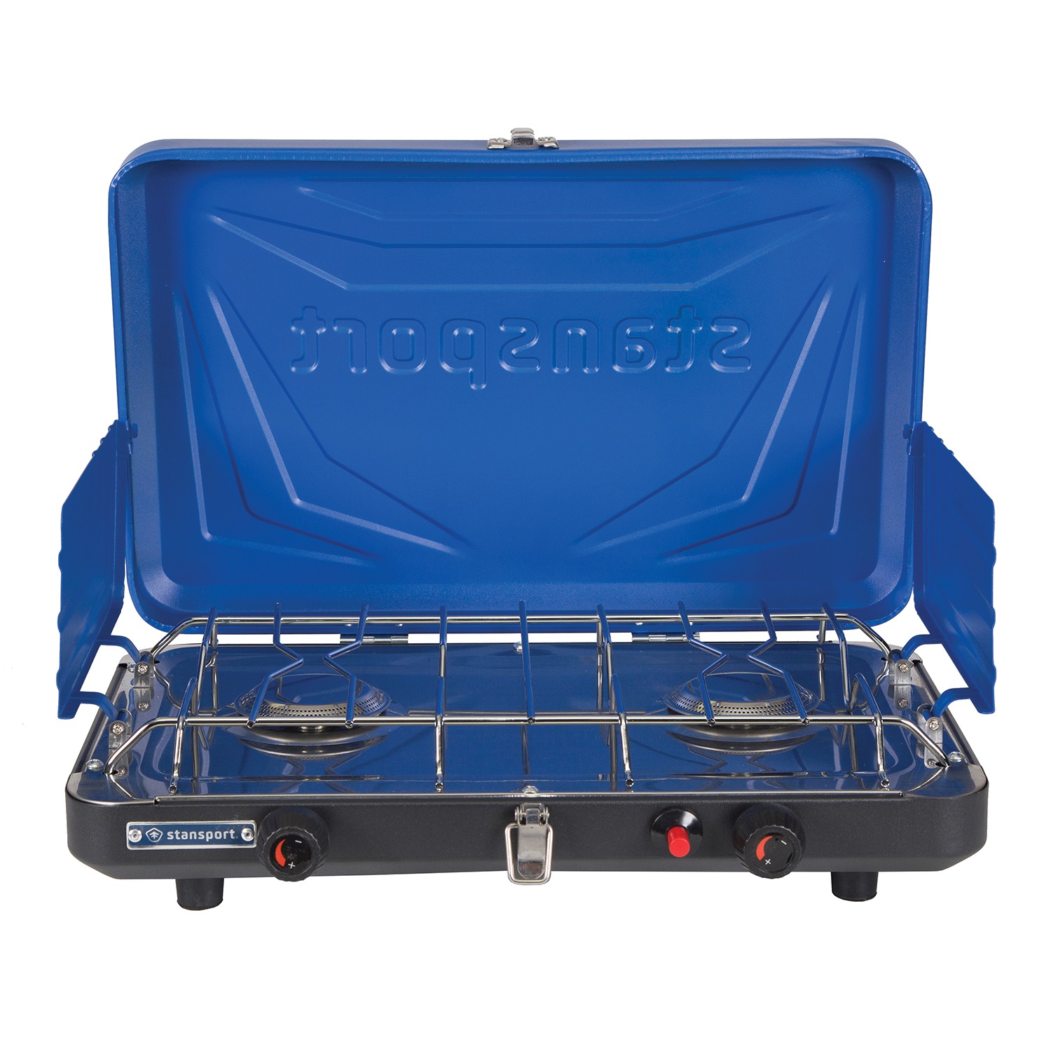 Stansport 2Burner Propane Camp Stove with Drip Pan and Piezo Igniter