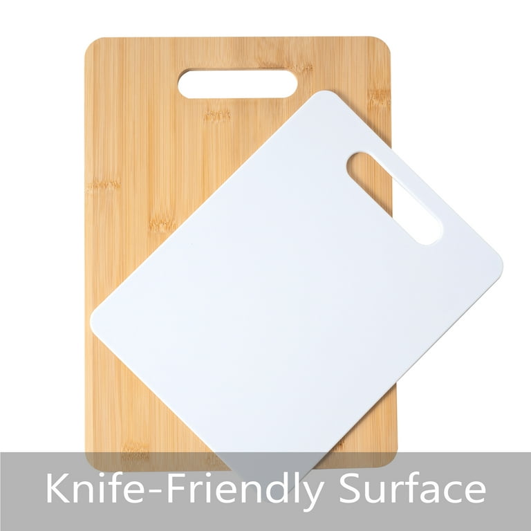 2 Pack Small Plastic Cutting Boards for Kitchen with Handles for