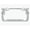 Chrome/Silver, variant on Beach Girl Style Palm Tree Heavy Duty Metal License Plate Frame Auto License Plate Frame/Car Accessories (Black/Lime Green)