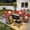 Coarse Orange Red, variant on Ovios 11 Pieces Patio Furniture Set All-Weather Wicker Outdoor Sectional with 54" Fire Pit, Swivel Chairs & Solar Table