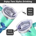thumbnail image 5 of Sea turtle Tumbler with Handl, Stainless Steel Vacuum Insulated Travel Coffee Mug 40 oz, Inspirational Birthday Christmas Gifts for Sea turtle Lover Friends, 5 of 6