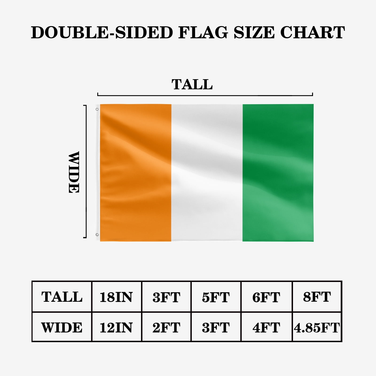 Livetty Double Sided 3 layers Flags 4x6 Ft Ivory Coast Flags Banner for Yard Decoration Garden Display For World Soccer Play