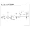 thumbnail image 2 of Kingston Brass KB1792ALBS 8 in. Center Kitchen Faucet with Brass Sprayer, 2 of 2