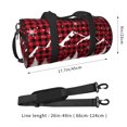 thumbnail image 4 of Bingfone Christmas Tree Buffalo Plaid Print Gym Duffle Backpack for Men Women,Travel Weekender Carry-On Bags with Detachable Back Pack Straps for Traveling Overnight Climb Sports, 4 of 8