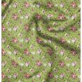 thumbnail image 1 of Soimoi Green polyester Crepe Fabric Leaf Floral Print Sewing Fabric Yard 52 Inch Wide, 1 of 1
