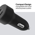 thumbnail image 4 of Powertek 40W Dual USB-C Car Charger, Fast Charging Power Delivery, Black, 4 of 4