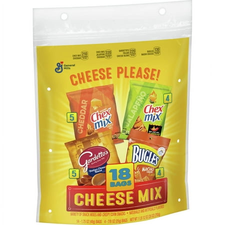 General Mills Snack Time Favorites, Cheesy Mix Variety Pack, 18 Bags