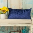 thumbnail image 4 of Parkland Collection Bazyli Transitional Quilted Blue Throw Pillow, 4 of 8