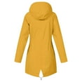thumbnail image 2 of Homenesgenics Rain Jacket Women Lightweight Hooded Plus Size Plus Size Raincoat Women Long Hooded Trench Lined Windbreaker Travel Jacket Outdoor Hooded Jackets Yellow XXXL, 2 of 4