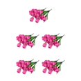 thumbnail image 1 of Bearachild 2 uds ramo de 9 cabezas flores artificiales tulipanes flor de imitación de tacto Real para boda fiesta en casa jardín rosa/grande Type2 NO2, 1 of 6