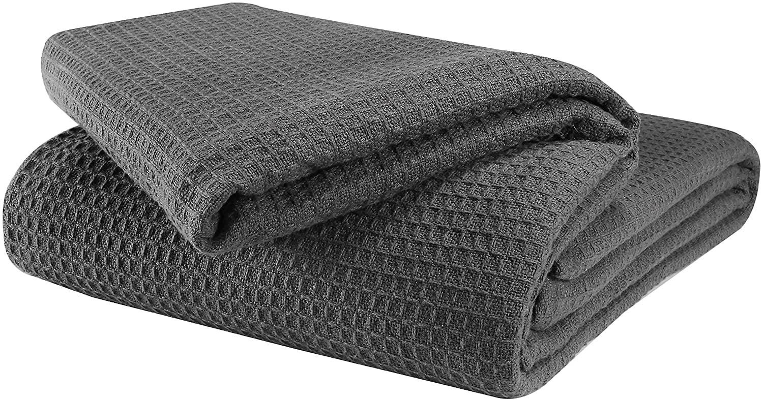 GLAMBURG 100 Cotton Thermal Blanket, Breathable Bed Blanket King Size