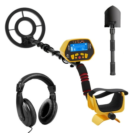 Professional Adjustable Metal Detector, High Accuracy Waterproof Metal Detectors with LED Flash Light /Discrimination Mode and Pinpoint Function (With Multi-function Folding (Best Metal Detector For Gold And Silver Coins)