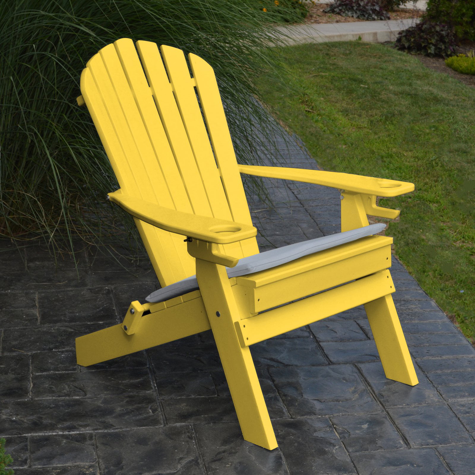 A & L Furniture Folding Recycled Plastic Adirondack Chair