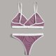 thumbnail image 2 of Gibobby Ropa sexy de mujer para sexo Conjunto de Lencería de Malla, Conjunto de Lencería de Encaje Transpirable Color Block Sujetador Suave y Elegante para Mujer(Morado, CH), 2 of 5