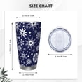 thumbnail image 4 of Logiee Snowflakes2 Print 20OZ Car Cup with Lid, Stainless Steel Vacuum Insulated Double Wall Travel Tumbler, Durable Insulated Coffee Mug,Thermal Cup with Straw-Without Straw, 4 of 8