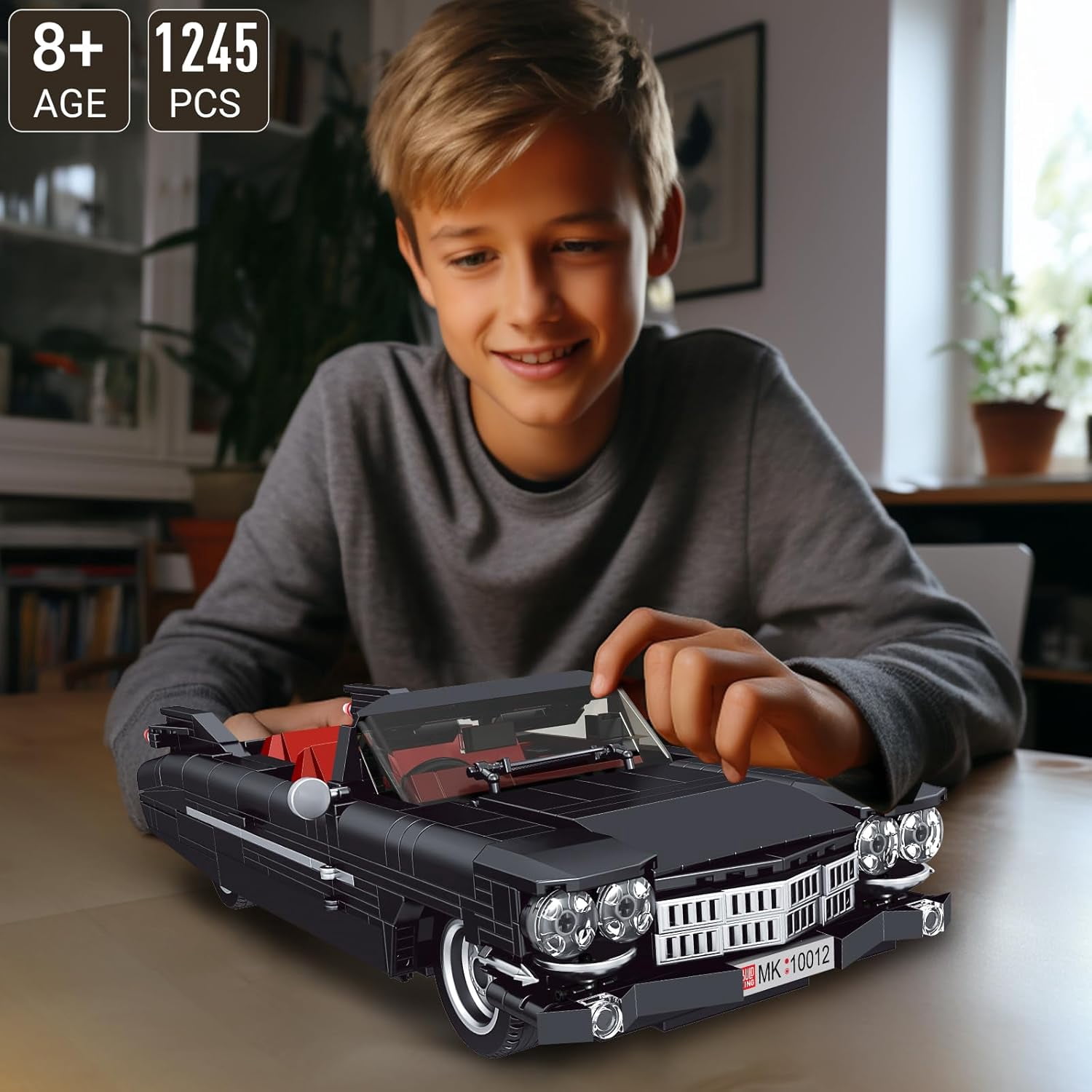 Sports Car Building Block Kits, MOC Classic Car Model Kit Supercar Racing Model Building Sets, Authentically Detailed Build and Display Model for Home or Office Décor (1245+ Pieces)