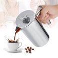 thumbnail image 1 of Cafetière à Main en Acier Inoxydable 304 à Double Couche pour la Maison (1000ml), 1 of 5