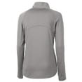 thumbnail image 3 of Women's Cutter & Buck  Gray Cleveland Browns Adapt Eco Knit Stretch Recycled Half-Zip Pullover Top, 3 of 3