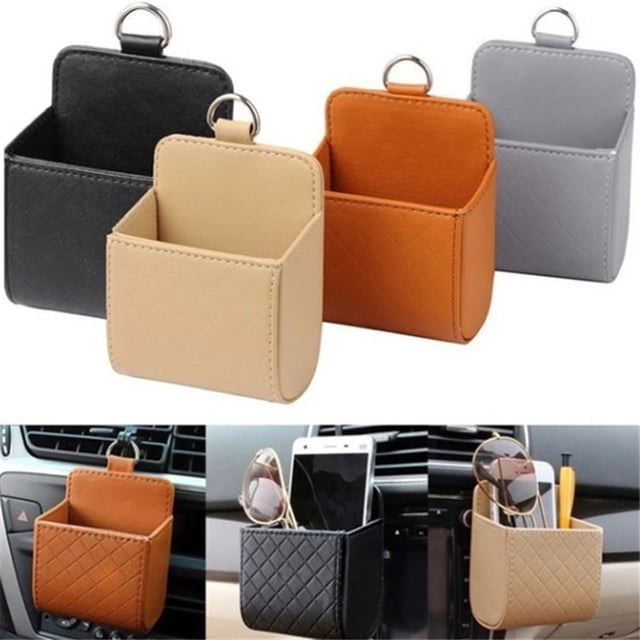 Organizador de estuche para llaves y monedas, bolsa de almacenamiento para rejilla de ventilación del automóvil, soporte para teléfono para montaje en automóvil Mejore su experiencia