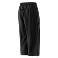 thumbnail image 4 of SeCaotees Men’s Capri Casual Pants, Elastic Waist Relaxed Fit Lightweight Breathable Cropped Bottoms with Hand Pockets for Summer Daily Wear Black,L, 4 of 9