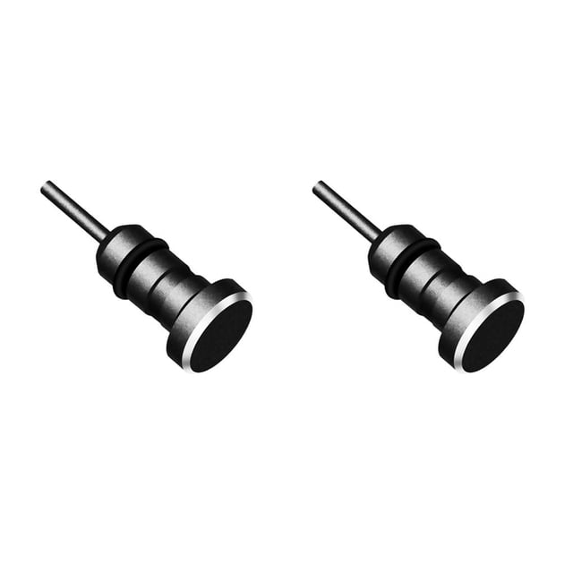 Tholdsy Enchufe antipolvo para auriculares, interfaz Jack de 3,5mm, tarjeta de teléfono antimóvil, Pin de tarjeta de recuperación para 5 6 negro 2piezas