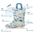 thumbnail image 3 of EUXTERPA Boys Grey Dinosaur Rain Boots Toddler Kids Light Up Waterproof Boots with handles Toddler Size 5, 3 of 7