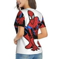 thumbnail image 3 of Spider-Man T-Shirt à Manches Courtes Col en V pour Femmes, 3 of 7