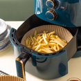 thumbnail image 5 of 100Pcs Air Fryer Liners, 8 Inch Non-Stick & Oil Proof Disposable Parchment Paper – Effortless Cleanup for 5-8 qt Basket, Perfect for Healthy Cooking & Family Meals (Round), 5 of 5