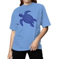 thumbnail image 2 of Tribal Sea Turtle Art Design Women's T-shirt, 2 of 3