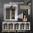 thumbnail image 3 of Ourlova 36*24 Inch Rectangular LED Bathroom Mirror with Front & Backlight -Dimmable Anti-Fog Shatter-Proof Vanity Mirror 3 Light Colors Memory Function Horizontal/Vertical Wall Mount, 3 of 8