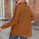 thumbnail image 5 of Beaully - Chaqueta de pana con botones para mujer, informal, manga larga, extragrande Adepaton BST2002920-2, 5 of 6