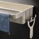 thumbnail image 5 of MTBLYS Estante para trapos de cocina|Organizador de pared para fregadero con bandeja de drenaje para secar paños|Organizador de plástico sin perforaciones para artículos de limpieza, 5 of 7