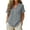 Gray, variant on VBVC Women's Ruffled V-Neck Breathable Blouse, Ladies' Short Sleeve Button Babydoll Shirt, Casual Loose Fit Summer Top For Women,White,S-3XL
