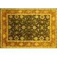 thumbnail image 1 of Ahgly Company Machine Washable Indoor Rectangle Oriental Yellow Industrial Area Rugs, 8' x 12', 1 of 4