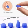 thumbnail image 4 of Reusable Silicone Ear Plugs Noise Cancelling Earplugs Sleep Study Protector, 4 of 8