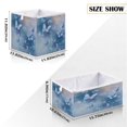 thumbnail image 2 of Foldable Fabric Storage Bin Home Cubes Clothing Organizer Bins Large Collapsible Box Basket for Home Organizer Blue Butterflies Flying, 2 of 7