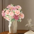 thumbnail image 6 of Artificial Peonies Flowers Faux Flowers Dry Flowers for Outdoor Wedding Holiday Office Family Party Living Room Table Decoration (Multicolor), 6 of 6