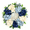 Blue, variant on Spring Summer Wreath for Front Door 18 Inch - Artificial Hydrangea Year-Round Wreath with Welcome Sign, All Season Outdoor Indoor Decor for Home Wall Window
