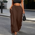 thumbnail image 5 of SAWOBUUN Womens Harem Pants Palazzo Pants Wide Leg Lounge Pants Drawstring Loose Fit Casual Trousers, 5 of 6