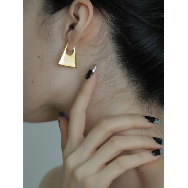 Pendientes geométricos simples trapezoidales Diseño de nicho femenino Moda Estilo frío Pendientes dulces y frescos Individuos vanguardistas