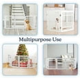 thumbnail image 2 of PETMAKER 5-Panel Freestanding Dog Gate - 91x24-Inch Foldable Indoor Pet Fence (White), 2 of 7