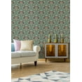 thumbnail image 2 of Crown Donovan Moss Nouveau Floral Unpasted Paper Wallpaper, 20.5-in by 33-ft, 56.4 sq. ft., 2 of 3