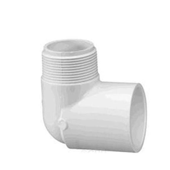 PVC Street Elbow, 90 Degrees, MNPT x Socket, 1 in Pipe Size