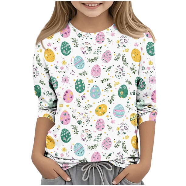 Eres más que una prueba Puntuación Estilo de camisa Niños Día de Pascua Imprimir 3/4 Manga Cuello redondo Casual Top Boys Camisas de manga larga Tamaño 12-14 Juventud