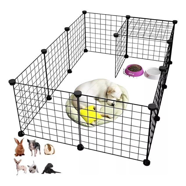 Corral de Metal Practiksa Jaula Desmontable para Mascotas