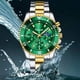 thumbnail image 2 of Reloj de moda para hombre, relojes de acero inoxidable con fecha, cronógrafo resistente al agua, relojes de pulsera de cuarzo Genérico moderno, 2 of 7