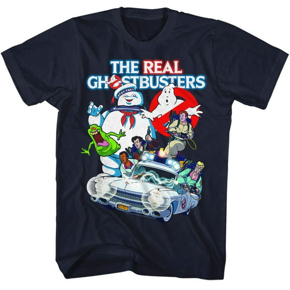 Real Ghostbusters Gb Collage Navy T-Shirt